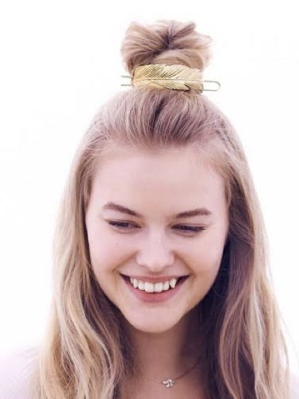 Jen Atkins Chloe + Isabel Lot of 2 Gold Bun Cuffs Hair Accessory